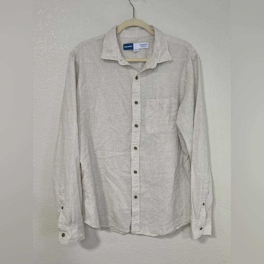 Mens Old Navy Linen Button Down